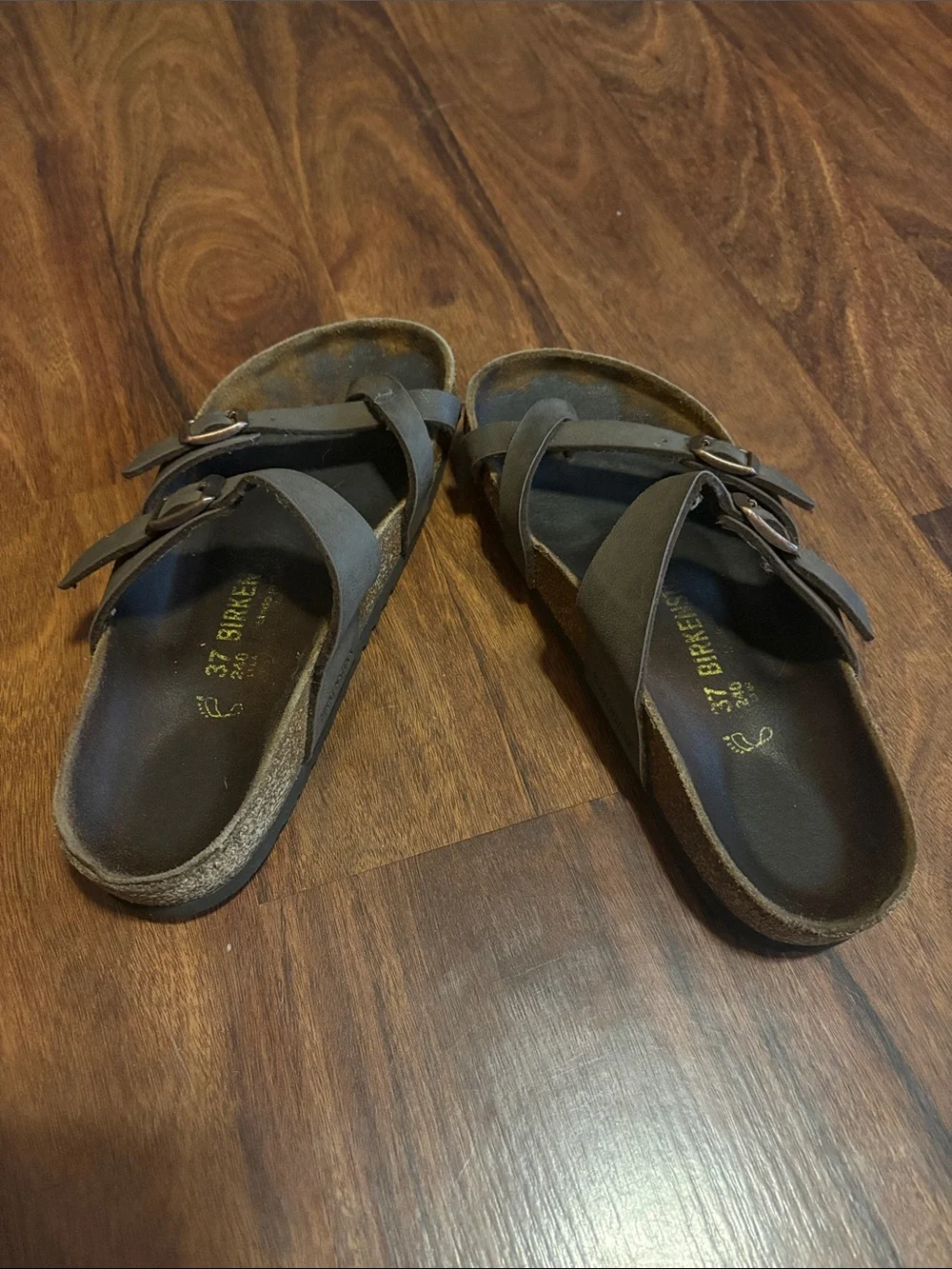 Birkenstock Kids Brown Double-Strap Toe-Loop Sandals